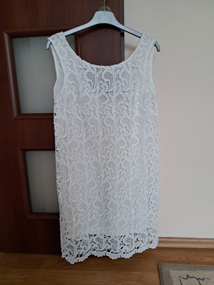 Sukienka wyjściowa Only One ecru M-ka/ 100% bawełna
