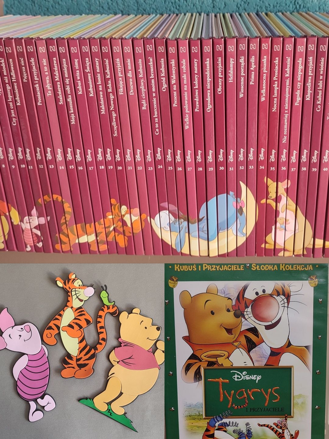 Kolekcja książek Kubuś Puchatek+naklejki ścienne+ płyta DVD+ puzzle