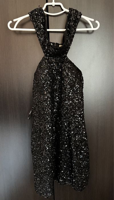 Женское шелковое платье черного цвета SCALA