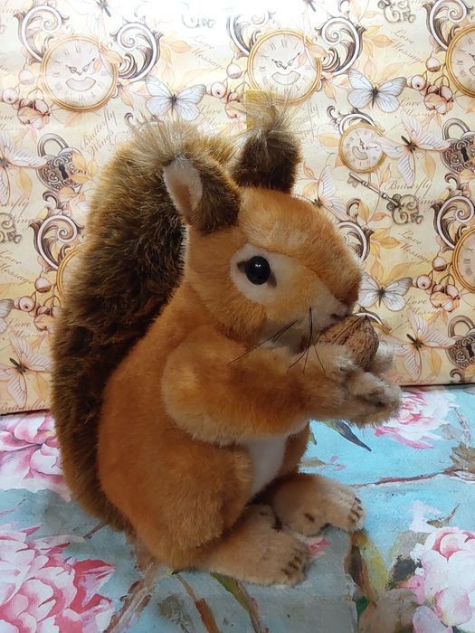 Реалістична колекційна мяка іграшка білка Steiff