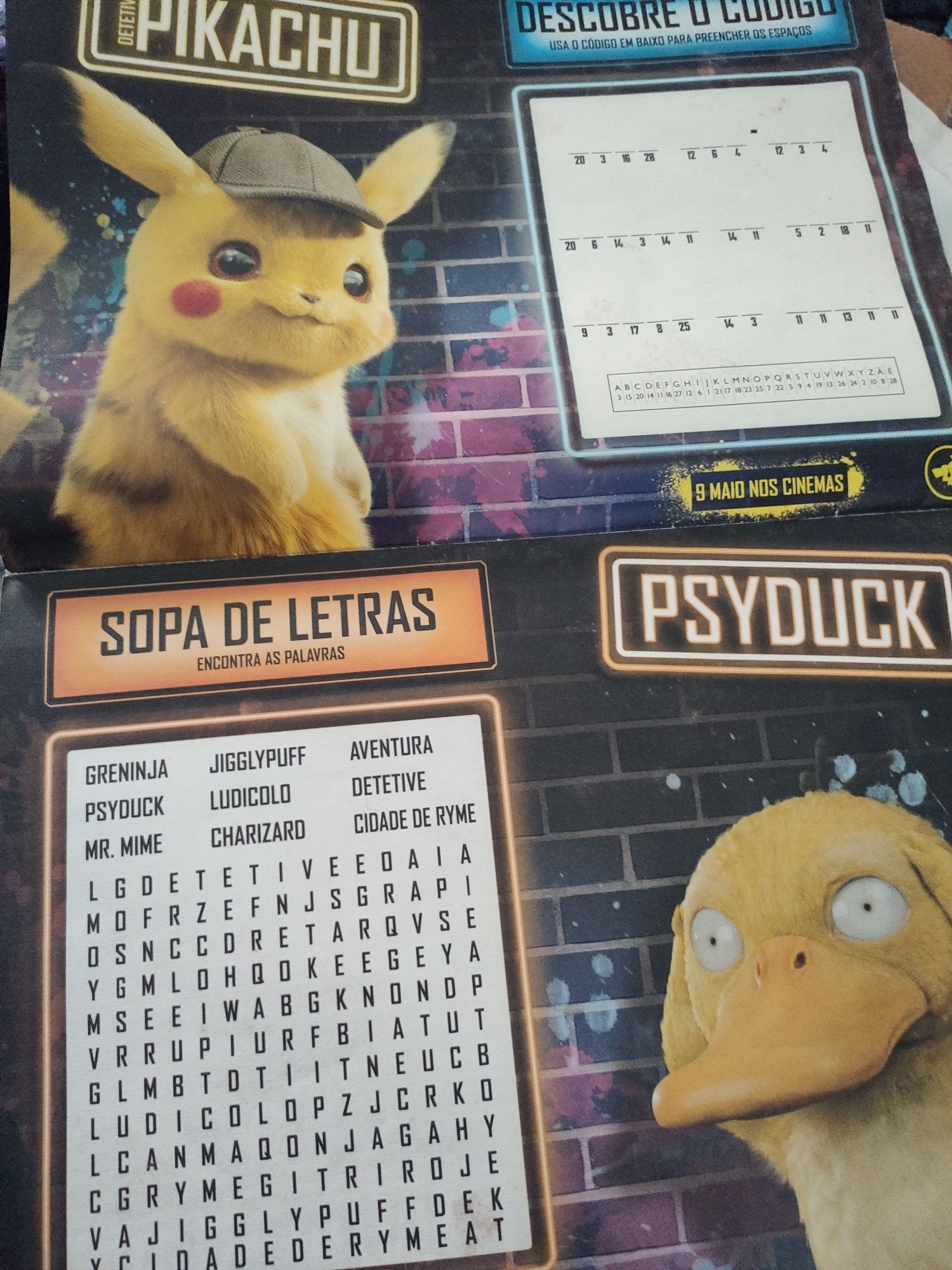 Livro de atividades Pokémon do filme detetive pikachu de 2019