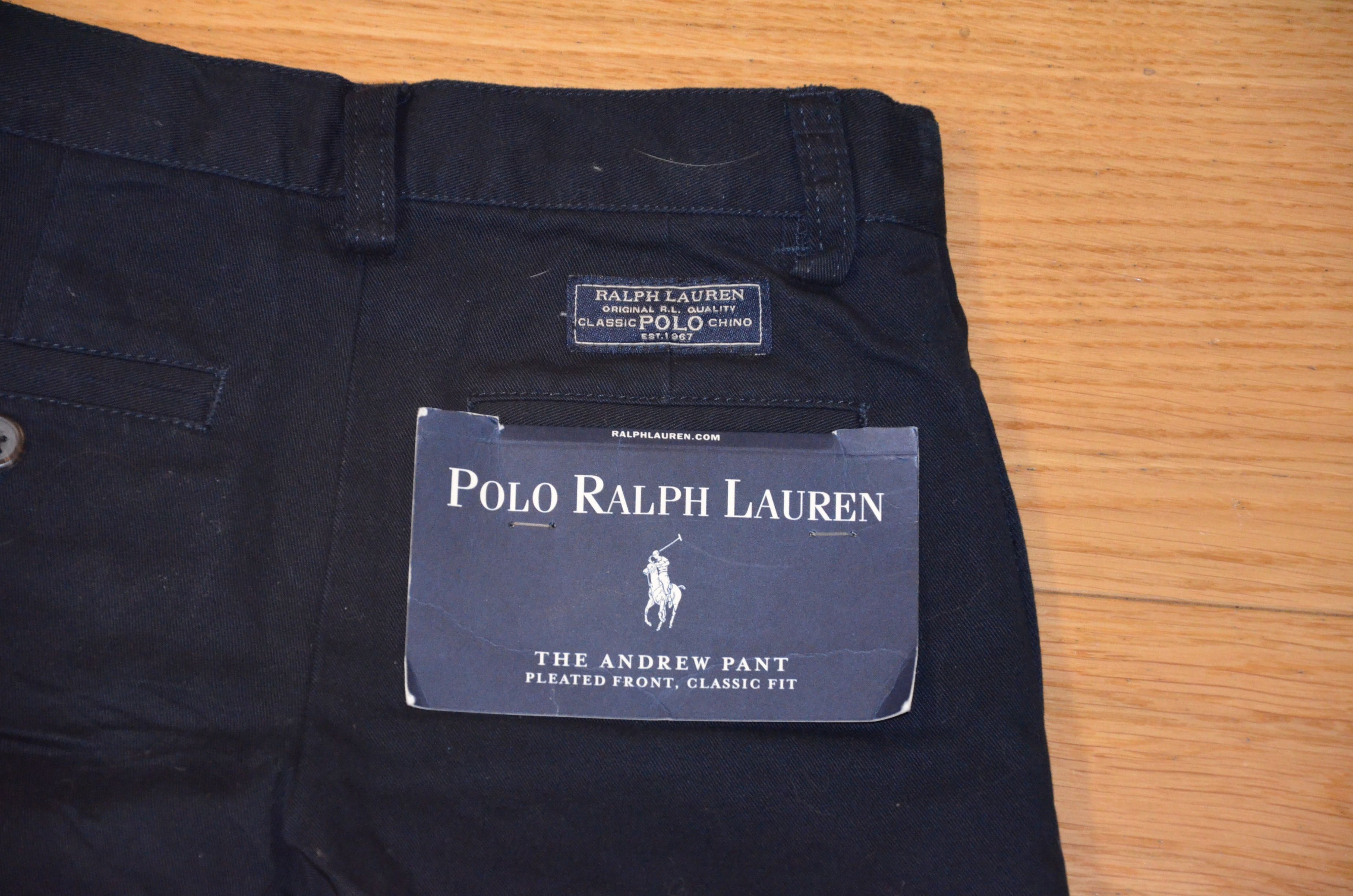 eleganckie spodnie Ralph Lauren  2-3 lata granatowe