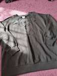 Czarna bluza z koronka only M oversize xl XXL