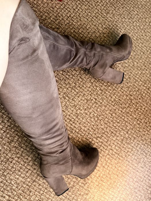 Ботфорди на каблуку бренду lino marano (осінь)