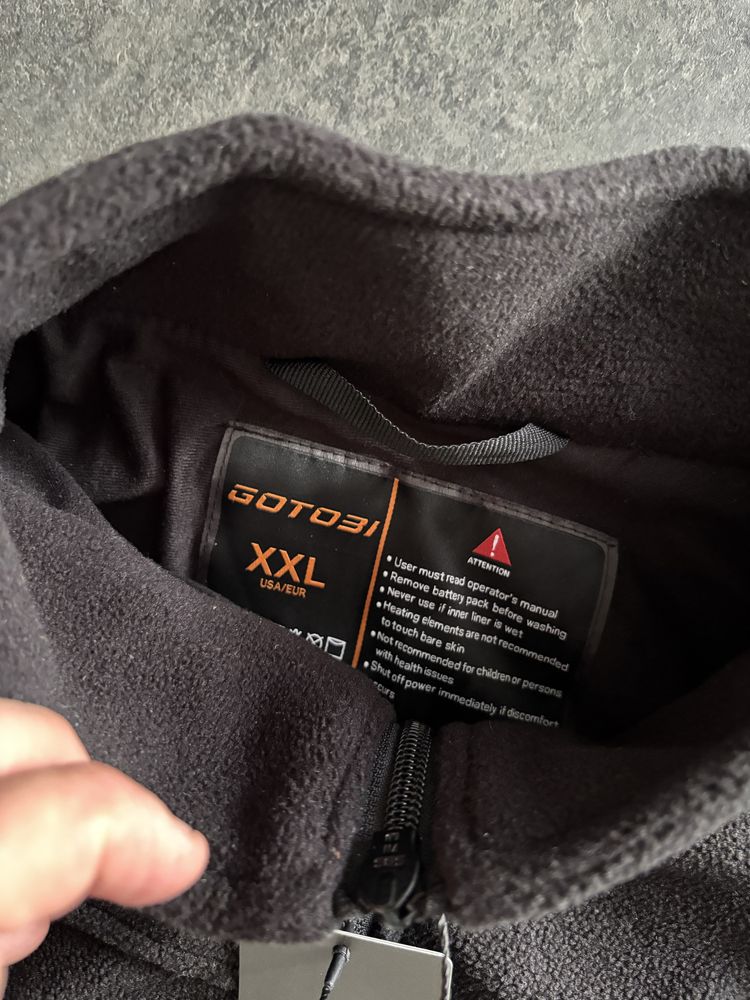 Podgrzewana kamizelka Gotobi XXL, welur,  16000mAh