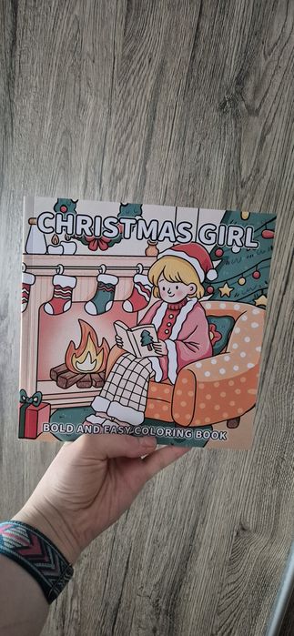 Christmas girl kolorowanka