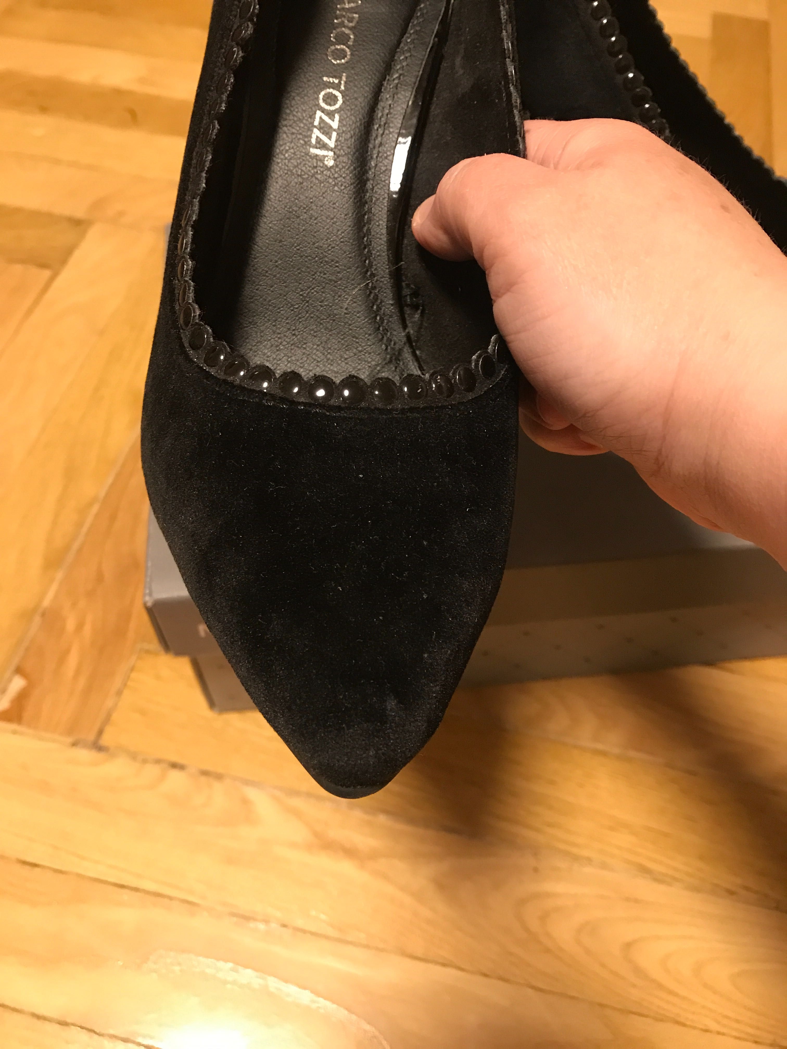 Жіночі туфлі замшеві чорні