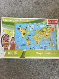 Puzzle edykacyjne Mapa Świata Trefl