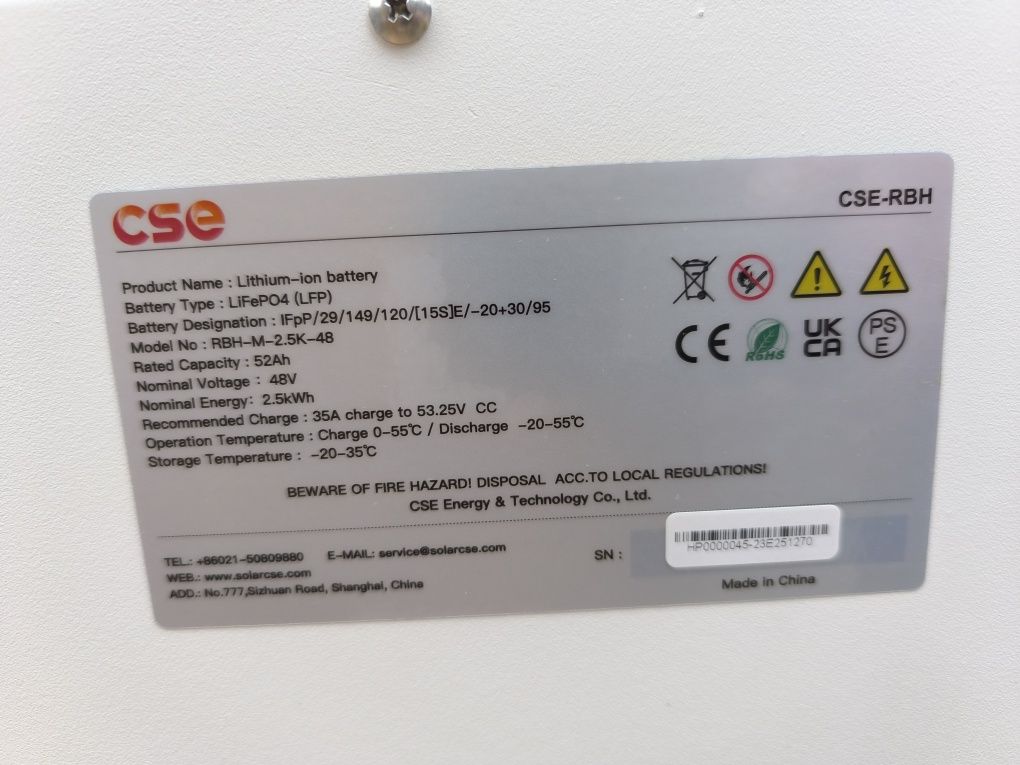 Magazyn energii lifepo4 10kw wysokonapieciowy
