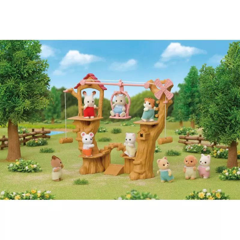 Sylvanian Families. Kolejka linowa