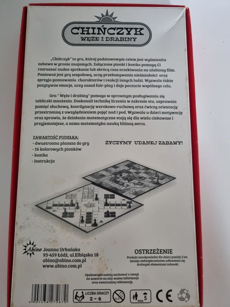 Gra chinczyk węże i drabiny