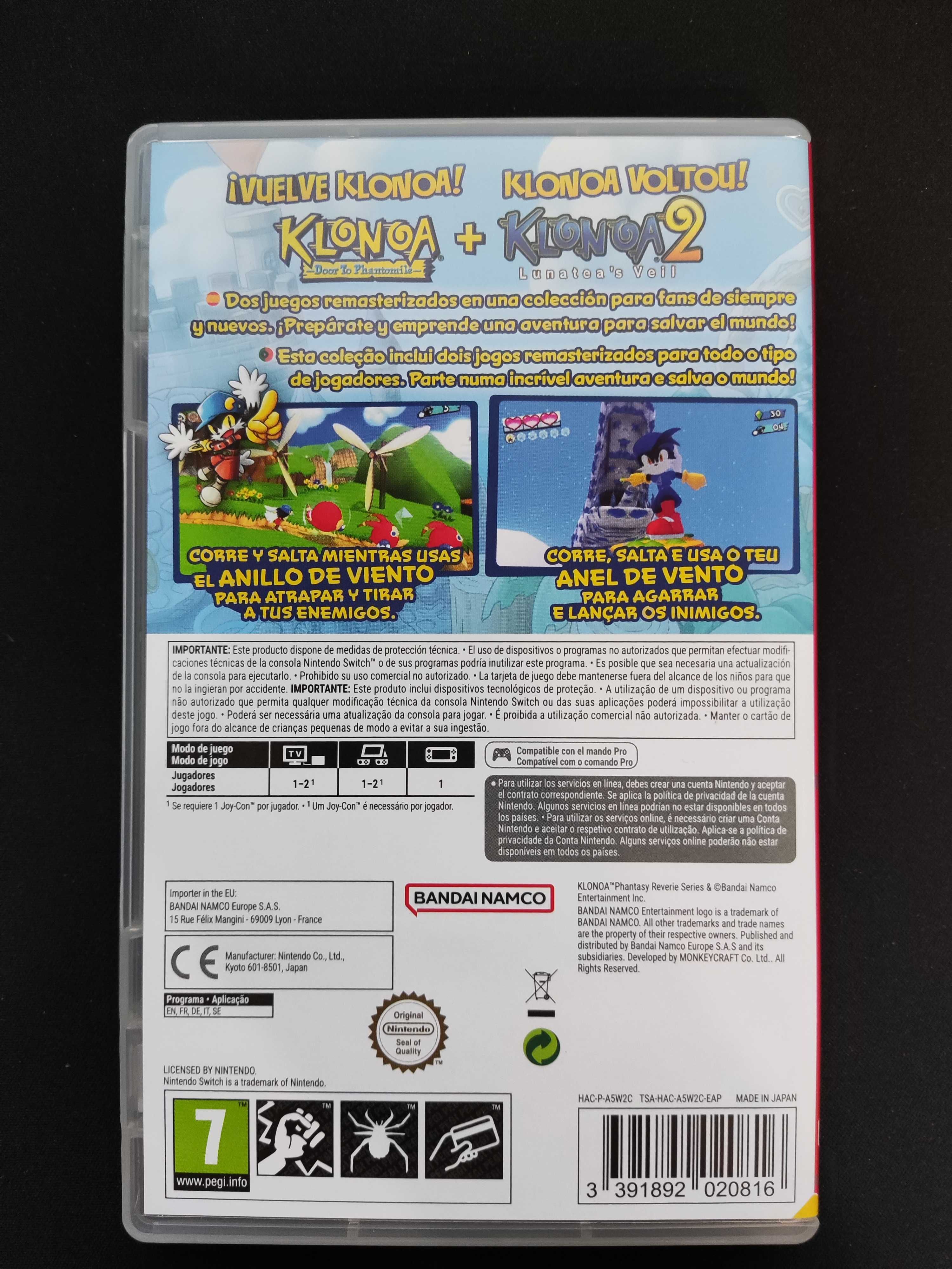 KLONOA - Phantasy Reverie Series - Jogo Nintendo Switch (Usado)