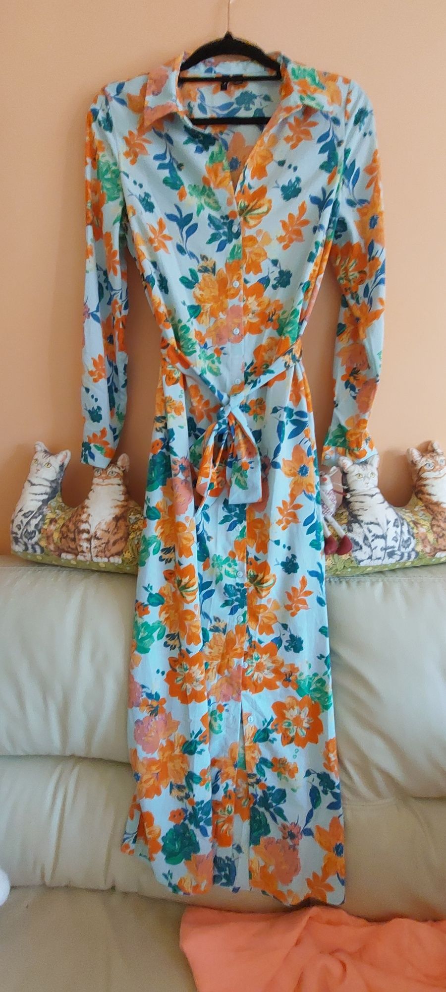 Vestido novo floral maxi comprido M 38 40