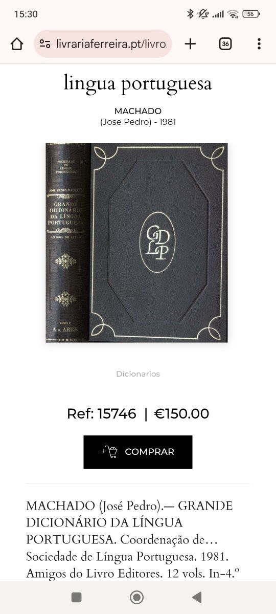 Vendo conjunto de dicionários de língua portuguesa