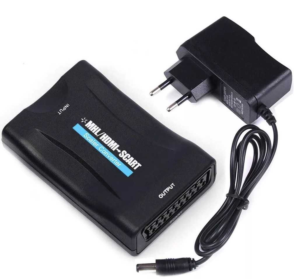 Adapter Konwerter SCART EURO do HDMI   HDMI do SCART MHL