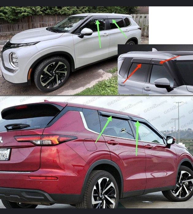 Вітровики, дефлектори вікон Mitsubishi Outlander 4 2021-2025