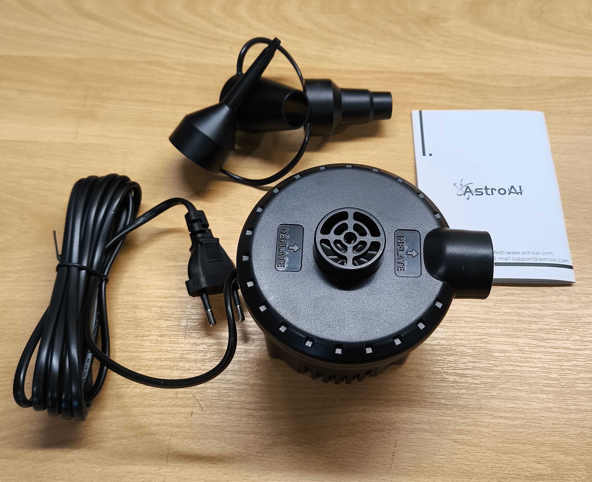 AstroAI Elektryczna pompka do materaca z 3 dyszami 220V 130W [2435]
