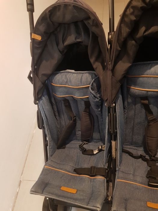 Wózek spacerowy parasolka Easy Go Duo Comfort składany podwójny bliźni