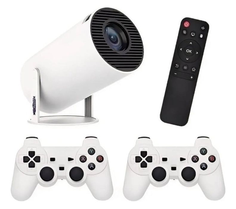 Projetor de filme com jogos, diversão para roda a família