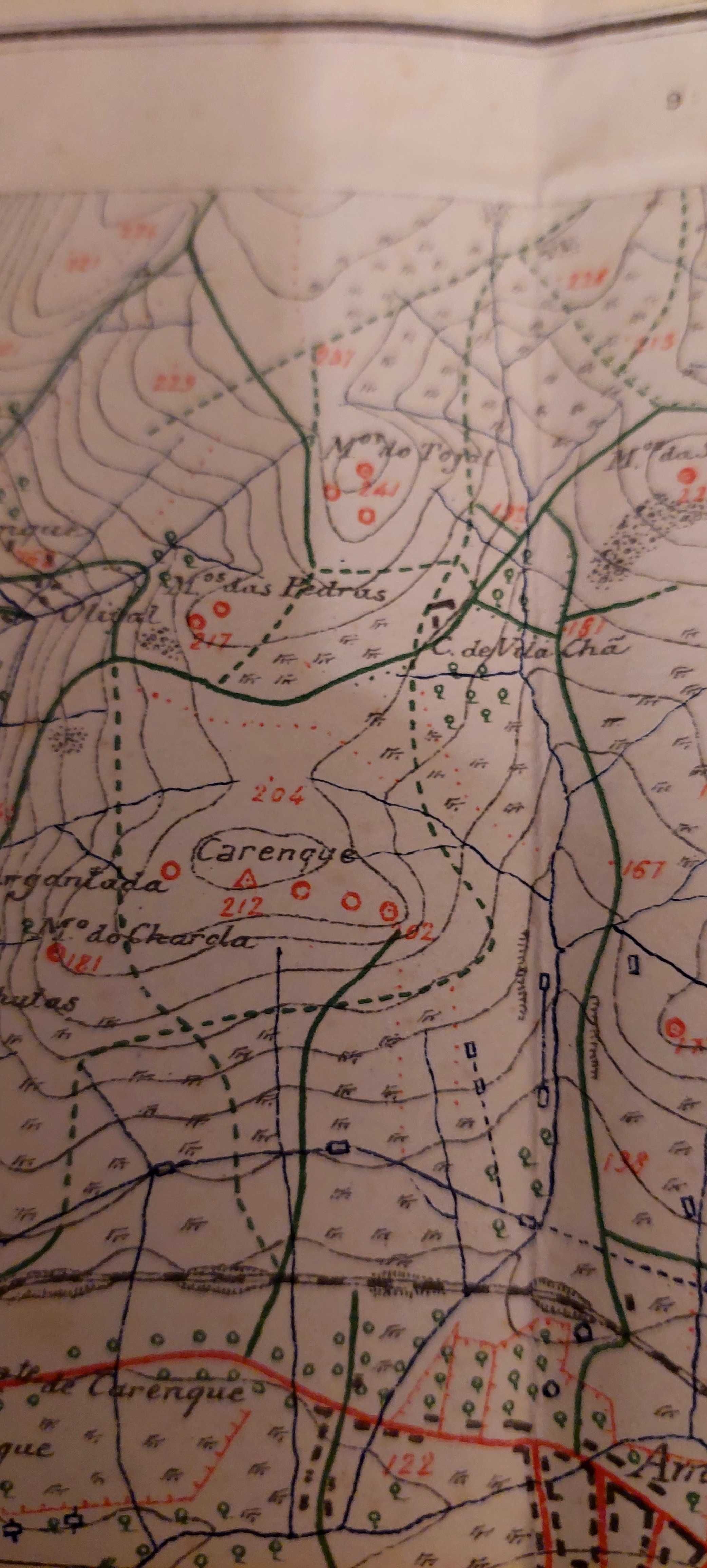 1890 ?Mapa militar Benfica Pontinha