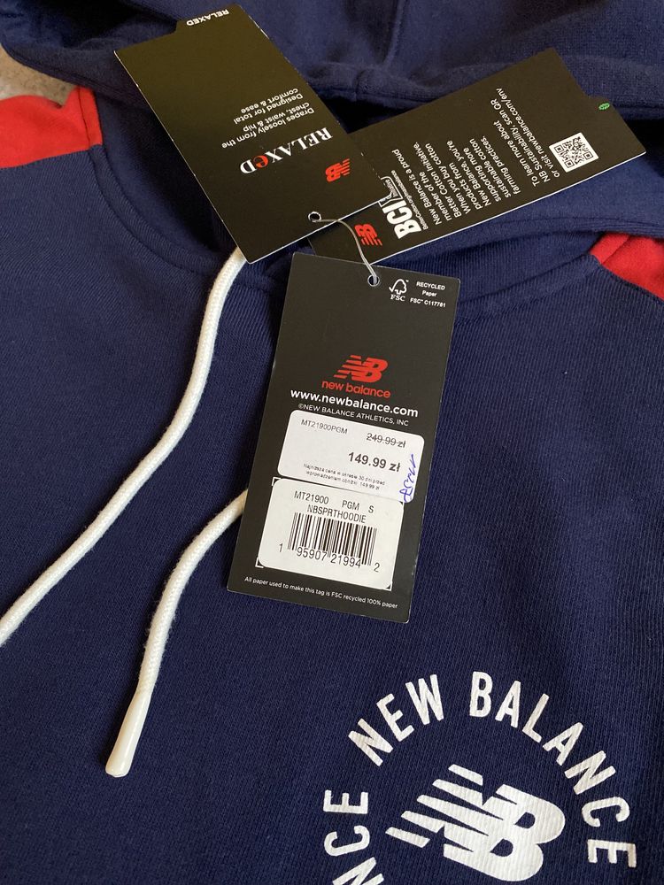 Худи New Balance оригинал S новая мужская кофта реглан