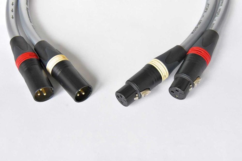 Interkonekt XLR KACSA KCS-I01 PURE SILVER czyste SREBRO Ag OD 30 cm