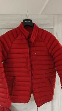 Kurtka pikowana ocieplana zimowa czerwona kurtka męska ciepła na zimę