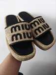 Miu Miu klapki damskie logowane 39/25 cm