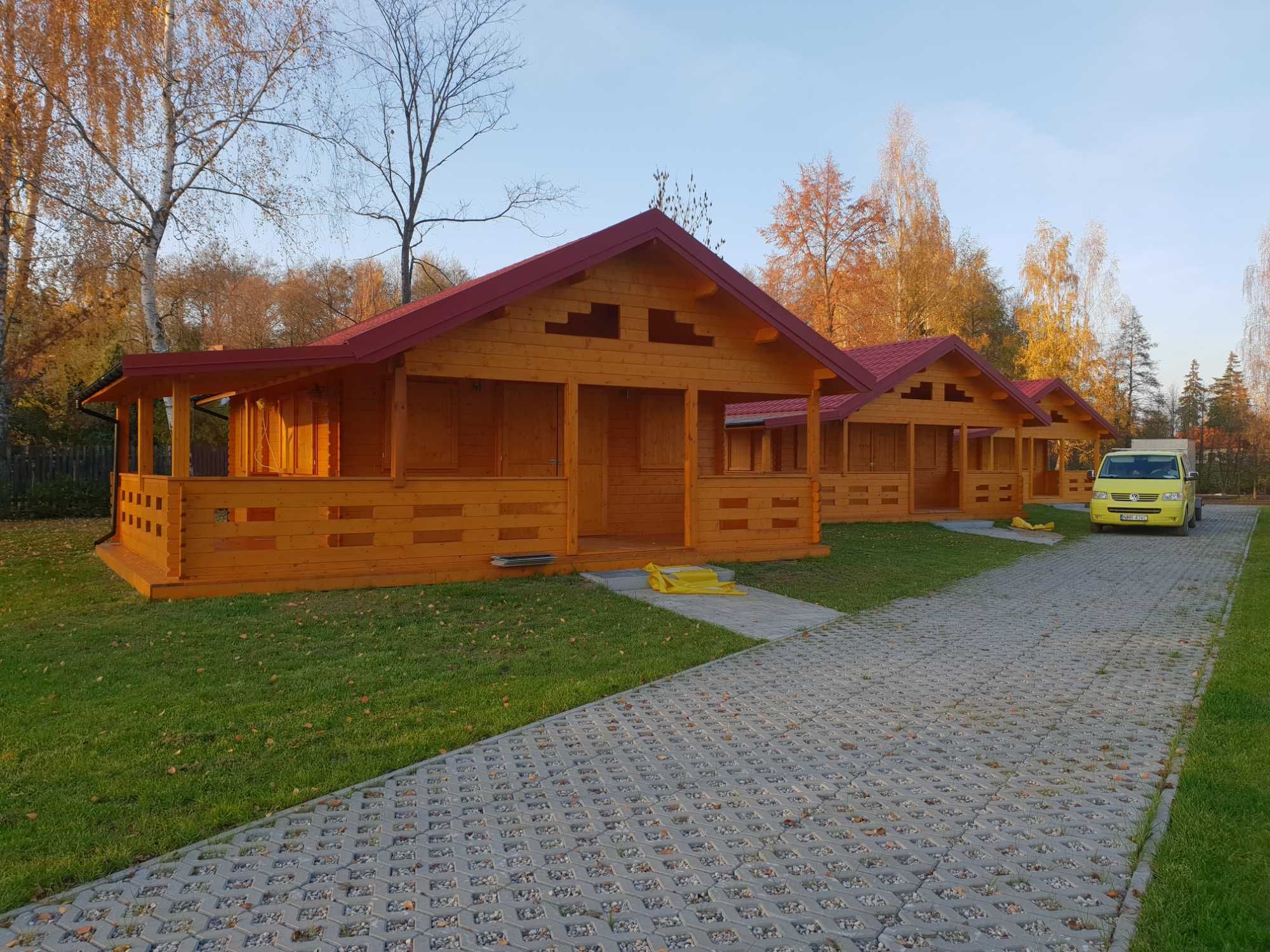 DREWNIANY Domek Letniskowy Całoroczny SARA 46 + 22 M2