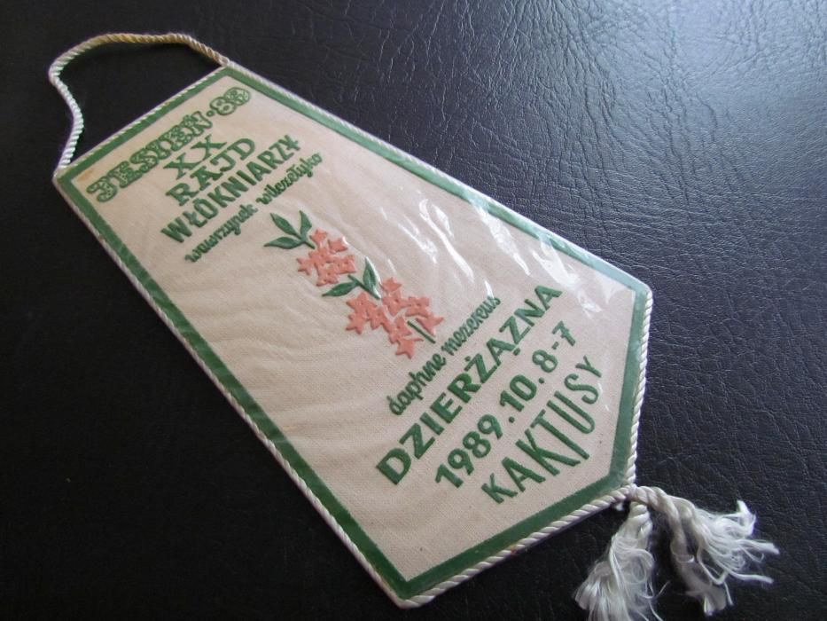 Proporczyk XX Rajd Włókniarzy '89 UNIONTEX PTTK Łódź