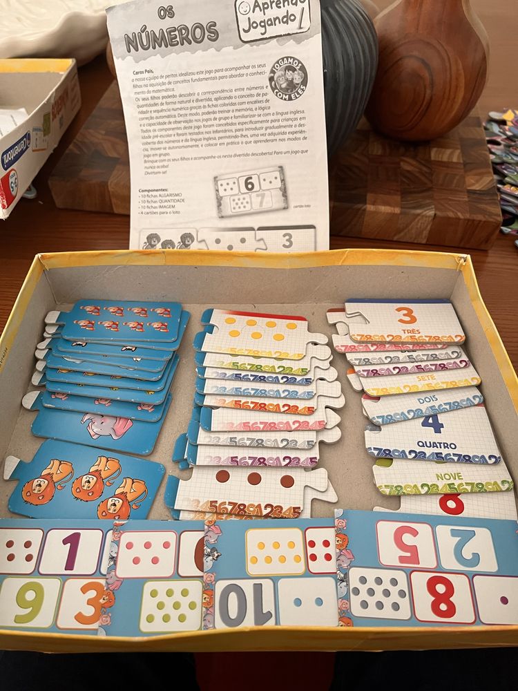 Jogo de tabuleiro “Os Números” para crianças