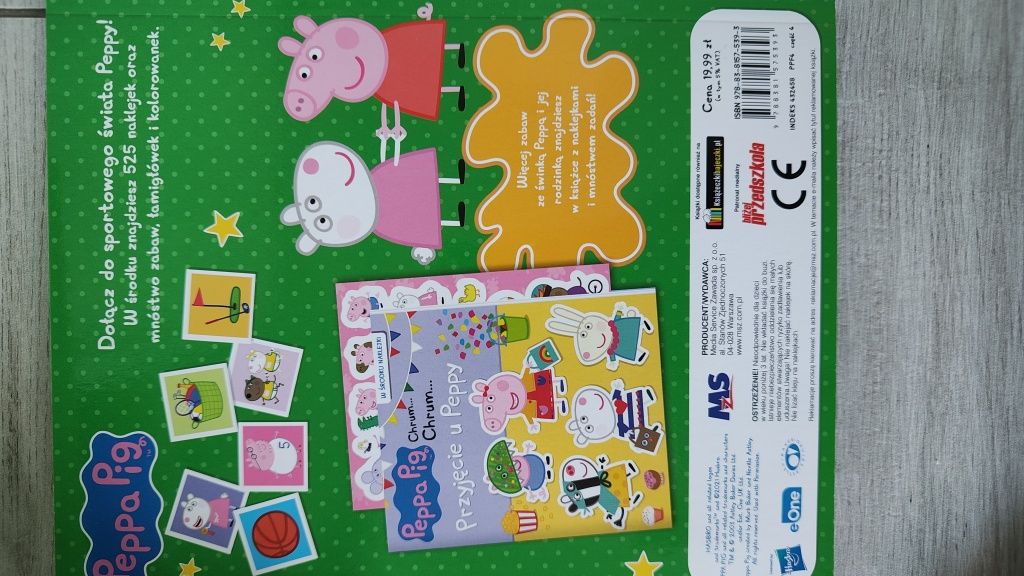 Świnka Peppa George przytulanka, teczka książka puzzle