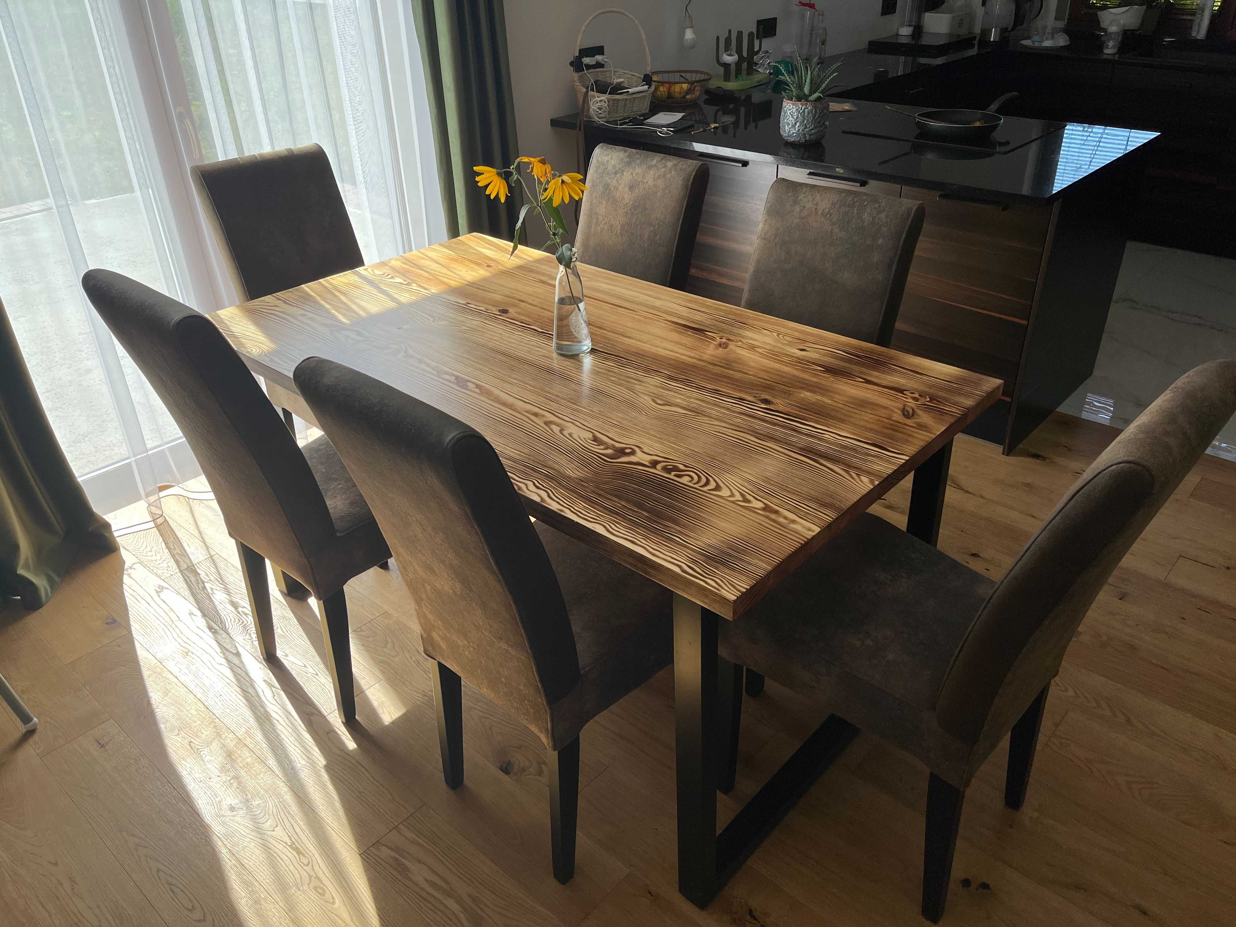 Stół rozkładany 140/240cm na wymiar drewniany metalowe nogi loft