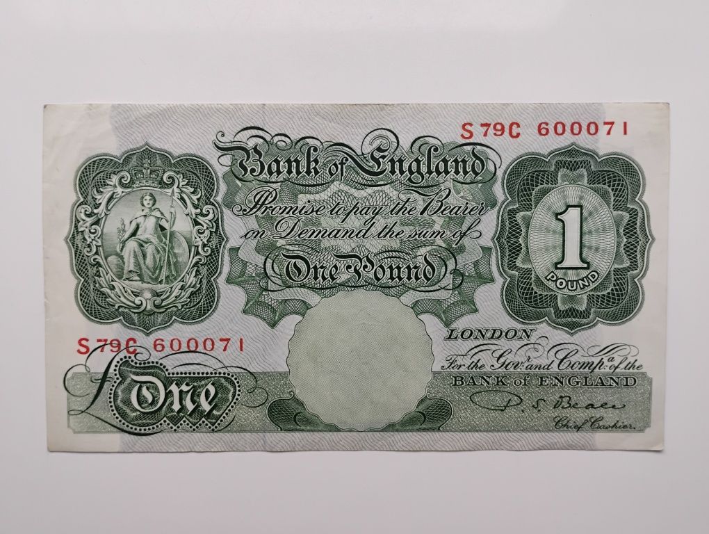 Banknot Anglia - 1 funt z 1949/1955 r.