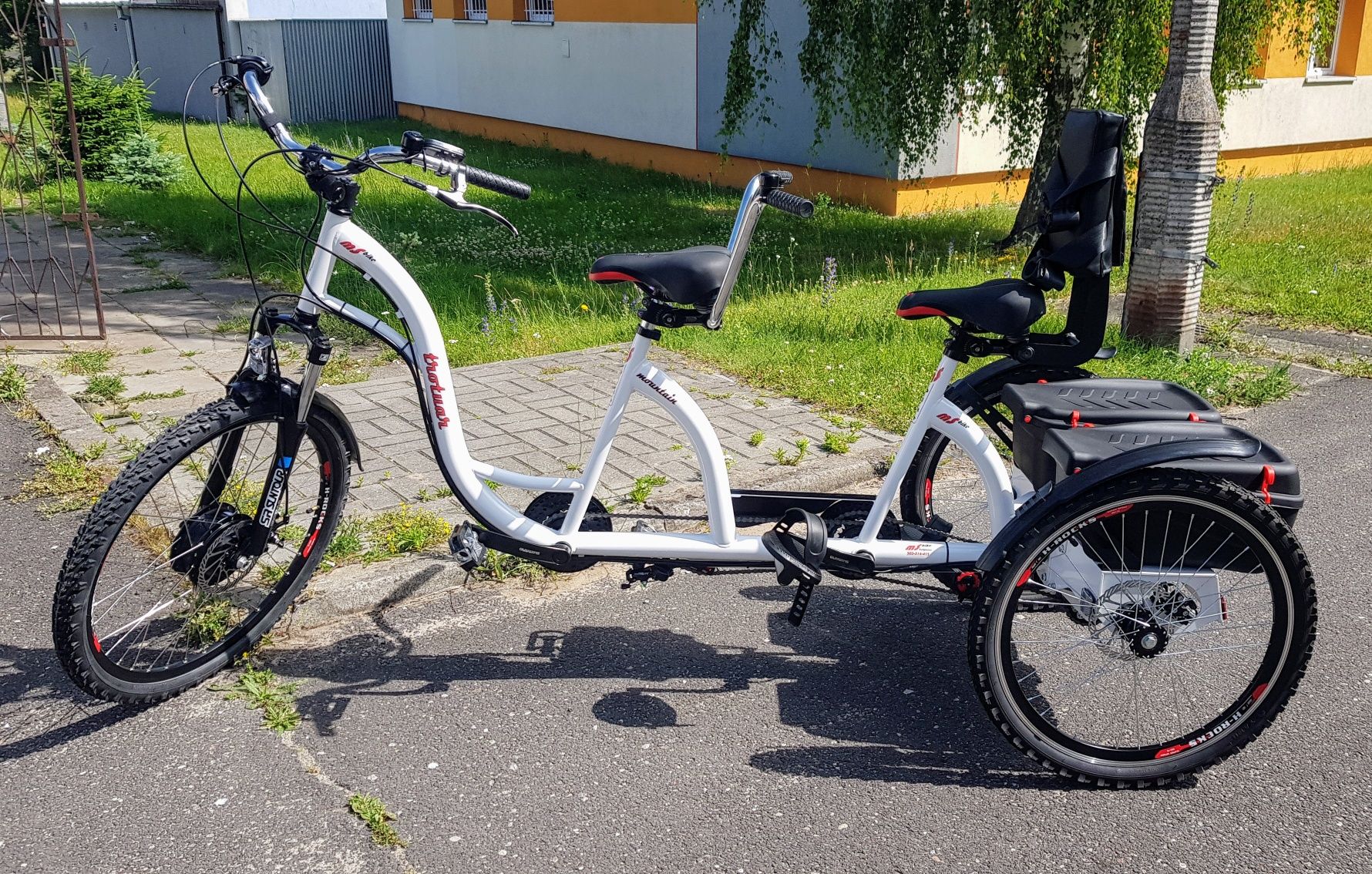 Rower trójkołowy elektryczny dwuosobowy duet tandem Producent Polska