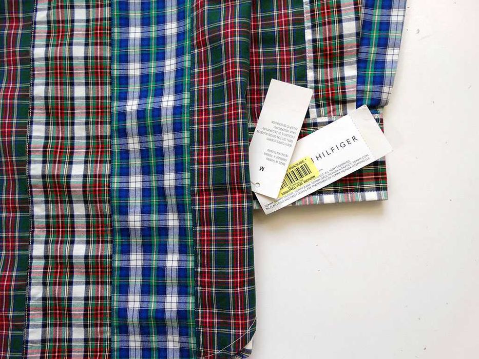Koszula Tommy Hilfiger M Kratka Patchwork Nowa z Metkami