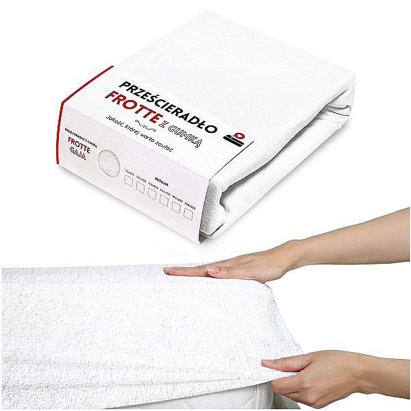 Prześcieradło 140x200 Jednolite Bawełna Frotte z Gumką Gaja 14