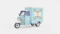 Piaggio Ape 400 Classic Profesjonalna Zbudowa Gastronmiczna pod Lody