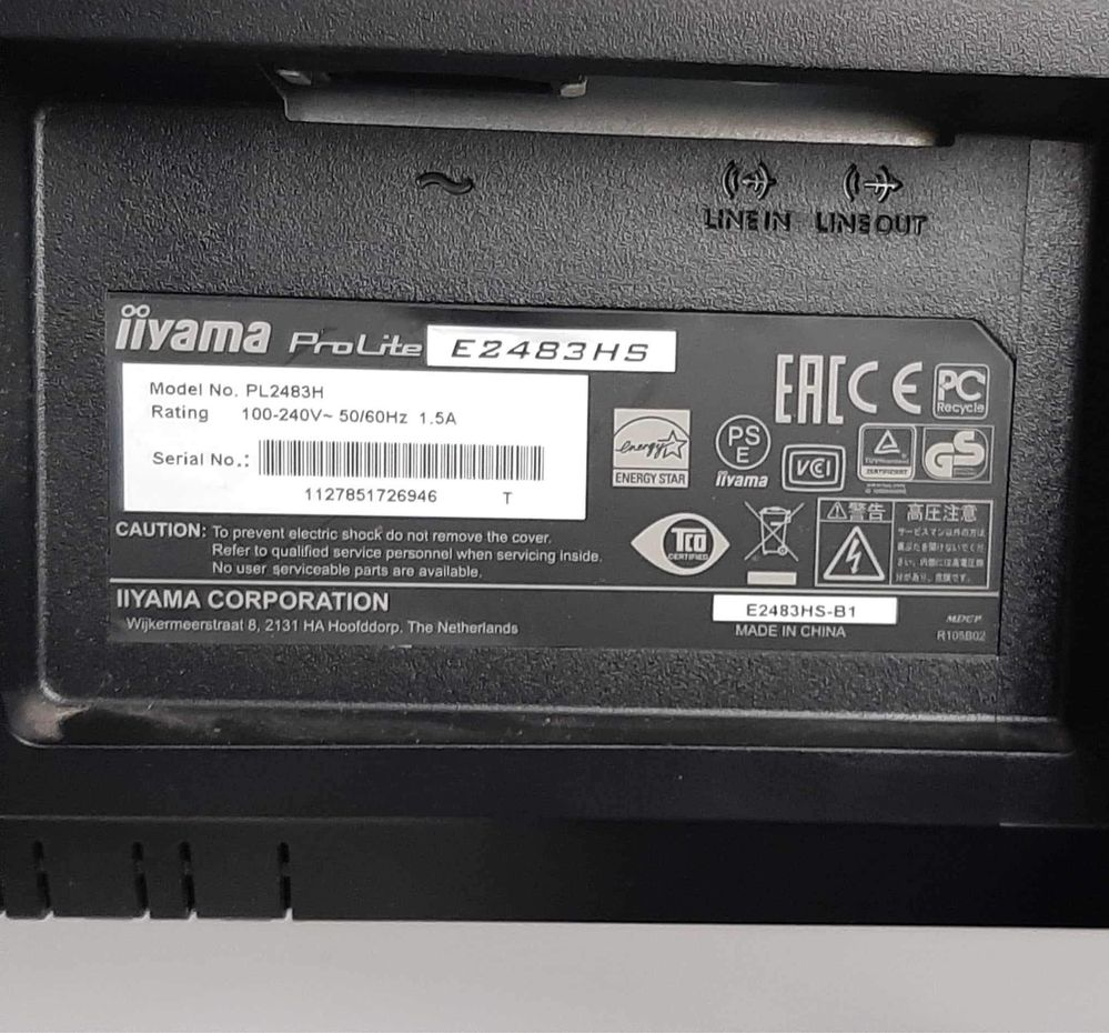 Monitor iiyama ProLite 24 cale E2483HS