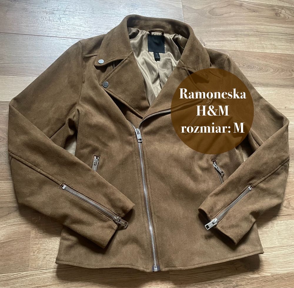 Nowa damska brązowa ramoneska H&M M