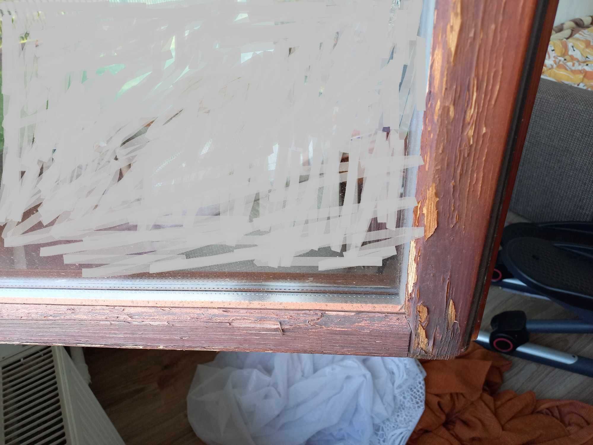 Okno używane z demontażu drewno 170x193
