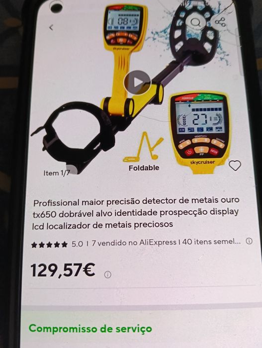 Detector de metais TX650 Skycuiser