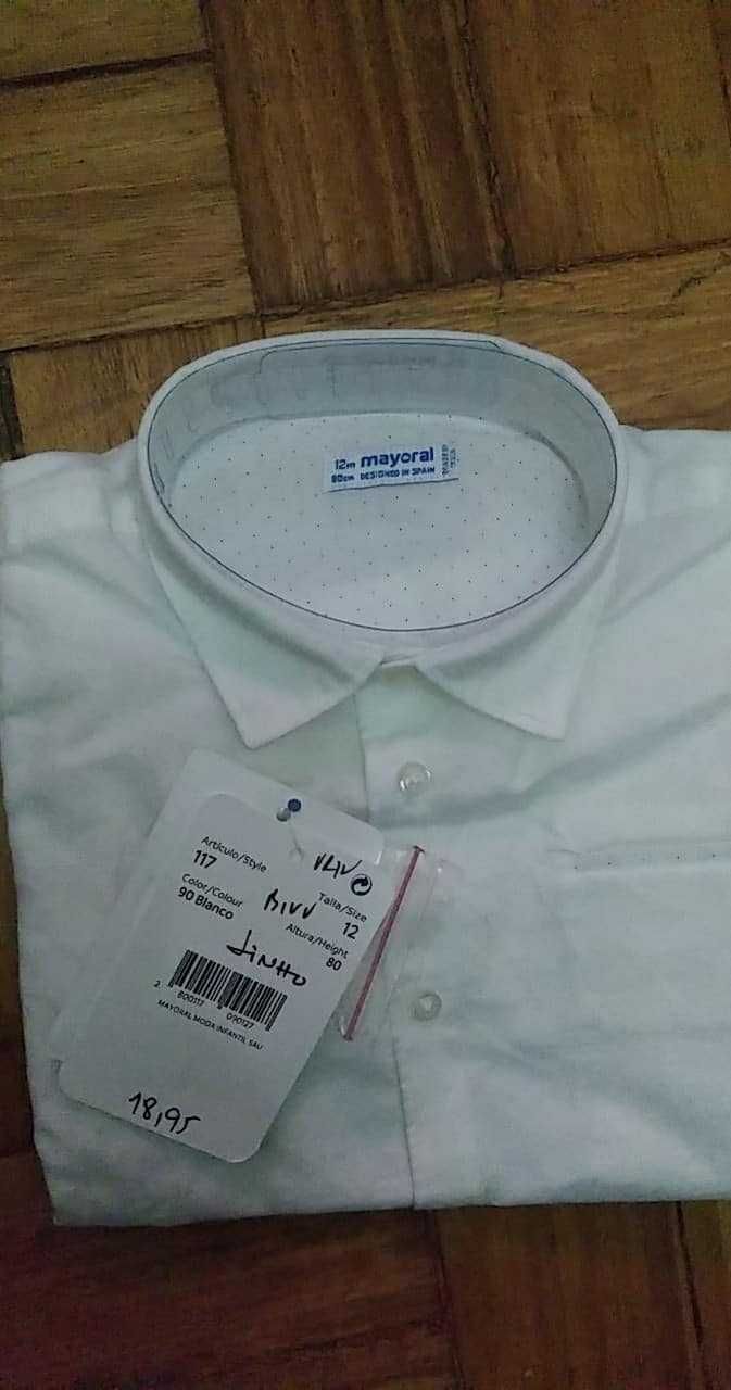 Camisa de Linho 12m + Calção de Linho Beije de Mayoral NOVOS SÓ 19,90€