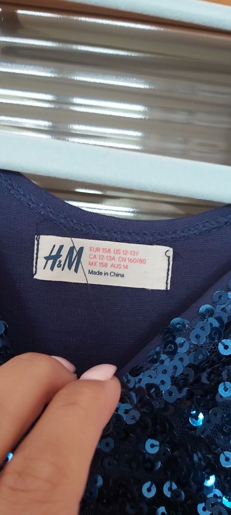 Sukienka cekiny h&m sylwester na wesele tiulowa