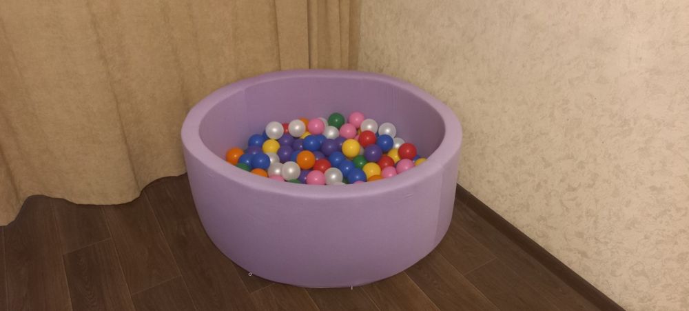 Сухой бассейн с шариками 200 шт для детей игрушка подарок сухий басейн