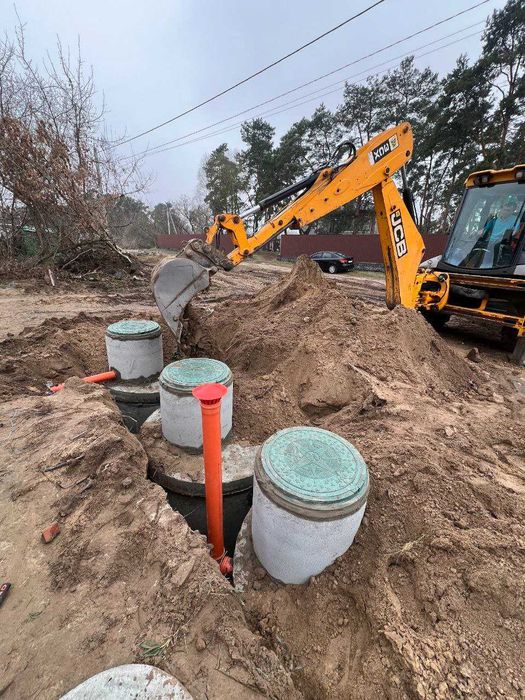 Септики під ключ, каналізації, котловани, вигрібні ями. Земляні роботи