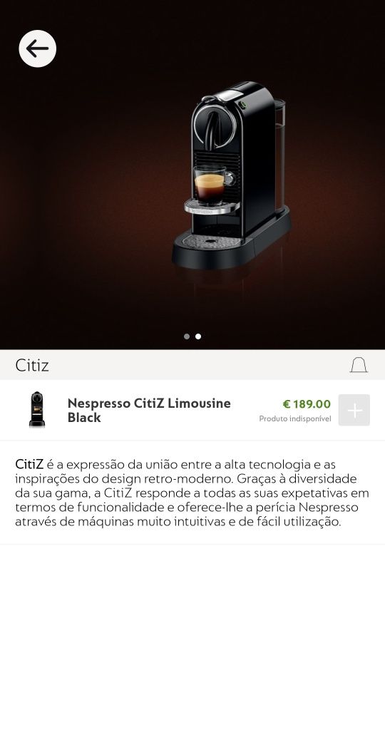 Máquina Nespresso CitiZ Black