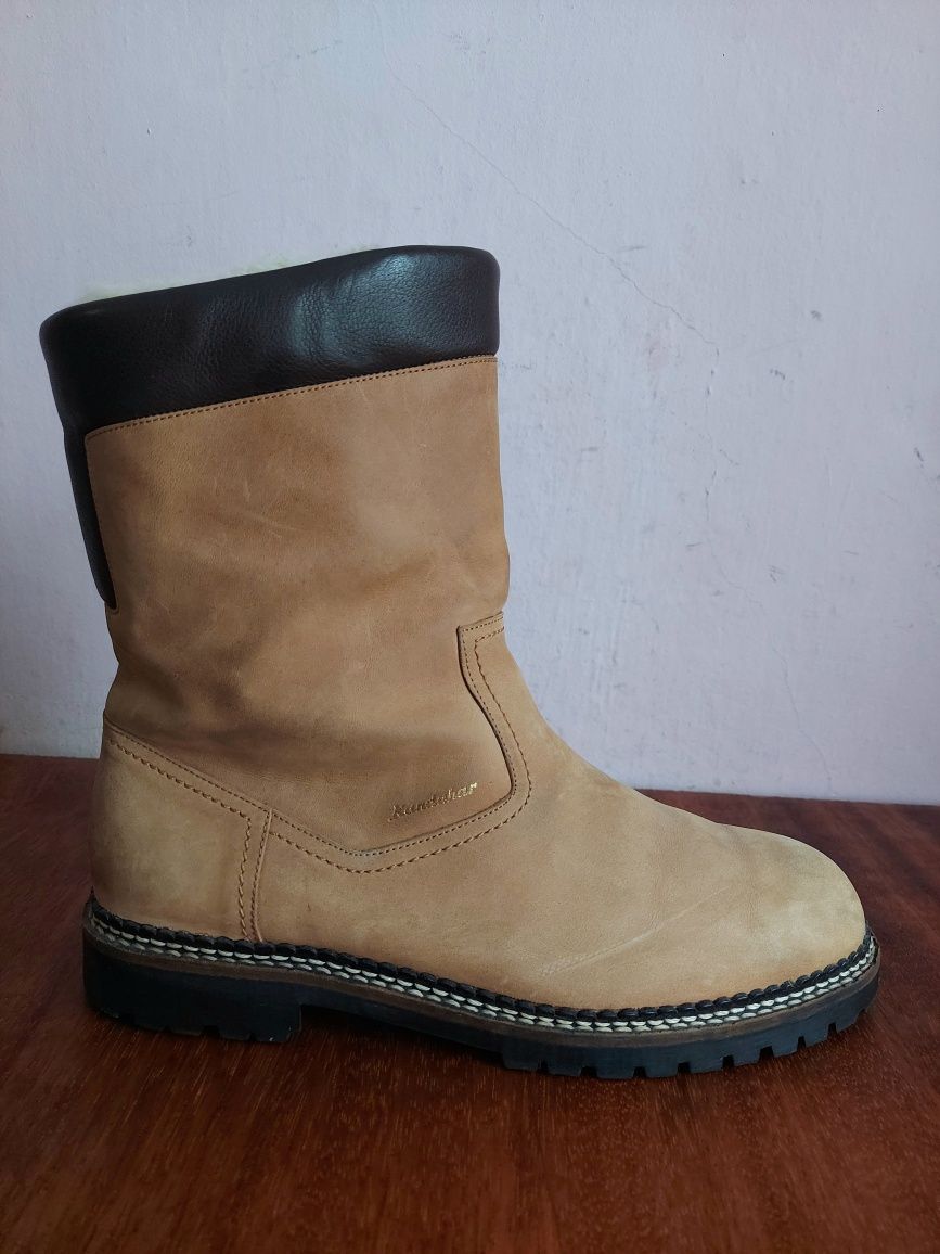 Чобітки ботинки зимові мисливські kandahar camel  кожані на меху оригі