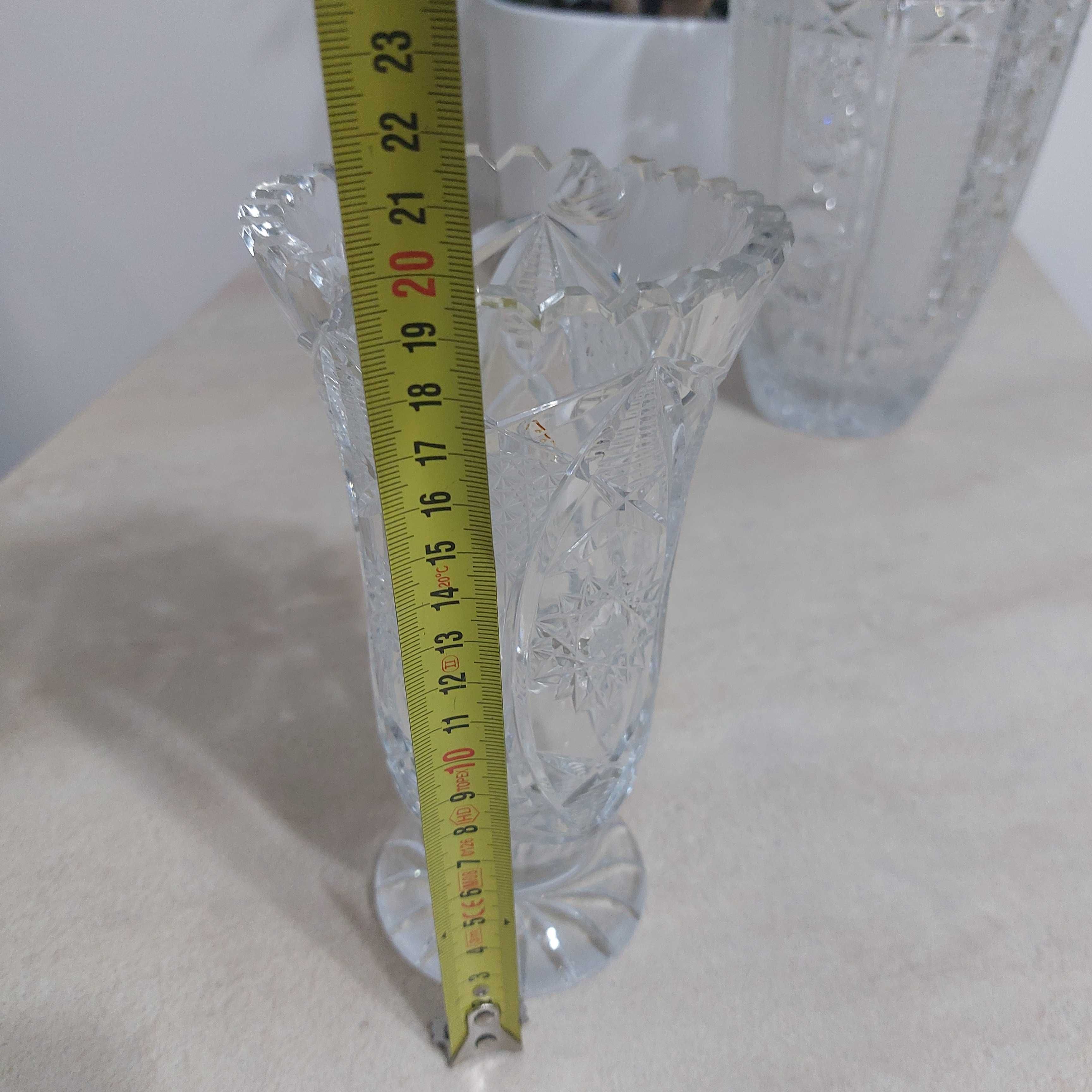 Kryształowy wazon 20cm PRL