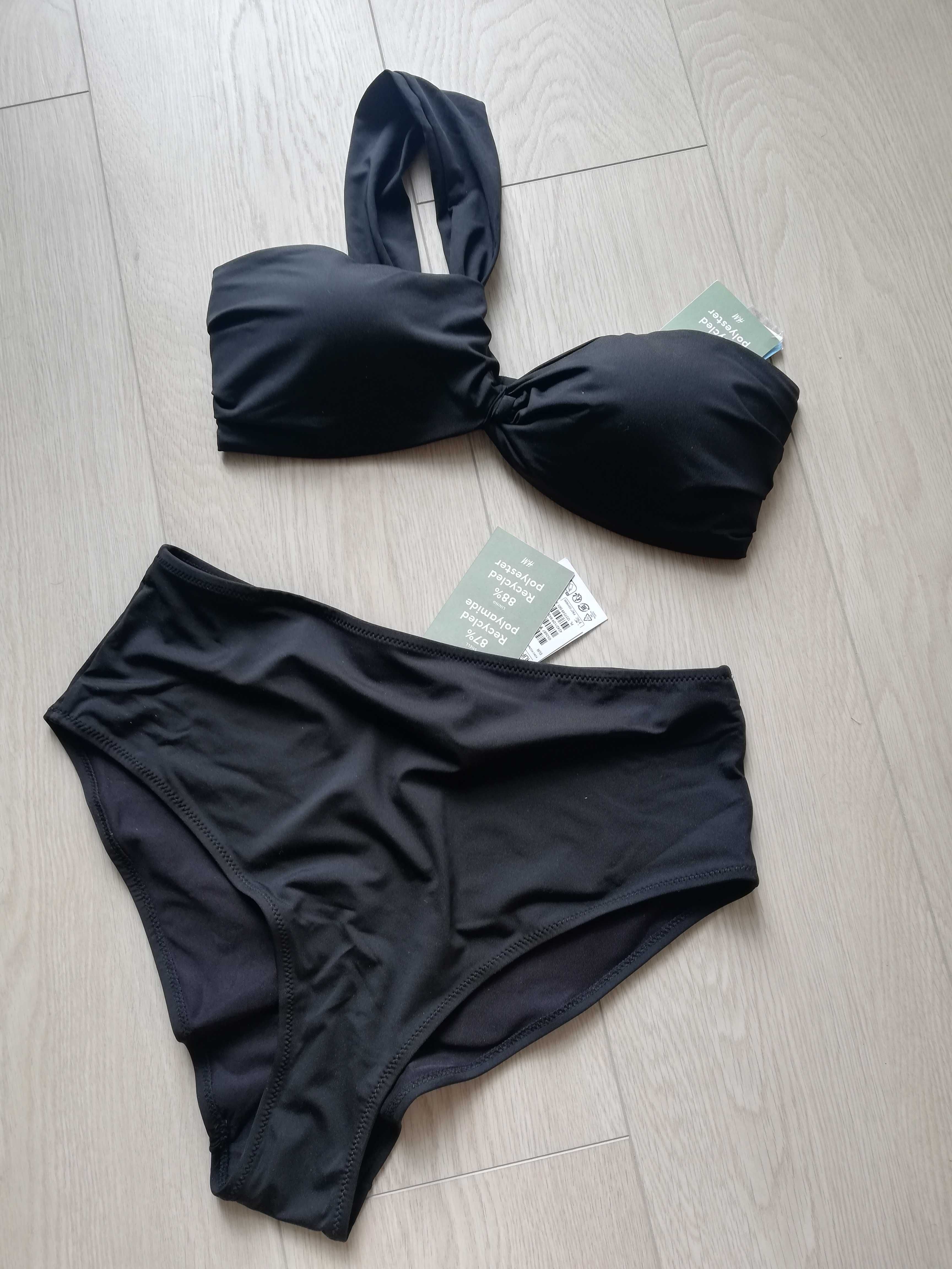 H&M Bikini Strój kąpiel&owy dwuczęściowy Kostium czarny 40L